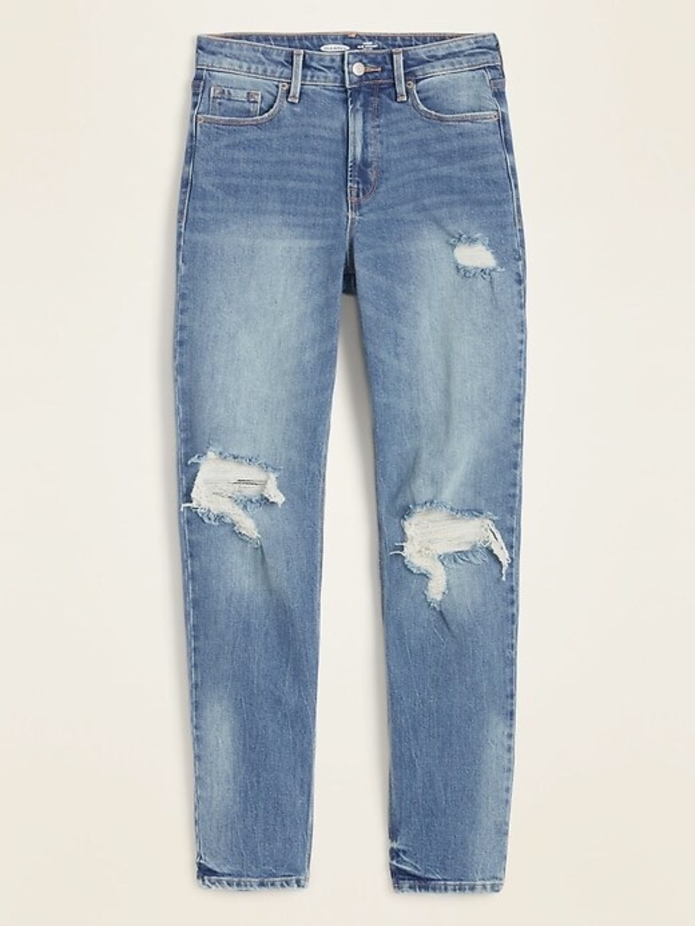 Old Navy High-Rise O.G. Distressed Ripped Straight Ankle Jeans – Size 0 💙